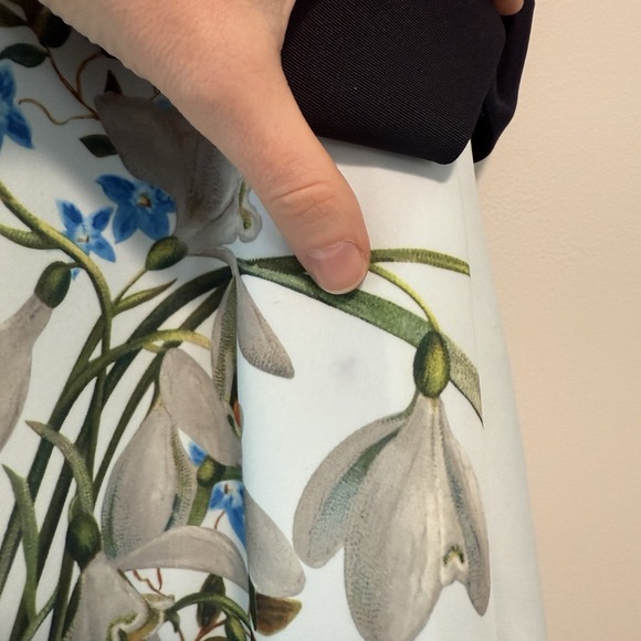 Ted Baker Sipnela Blue Floral Bow Dress Size 1/Small - Picture 6 of 12